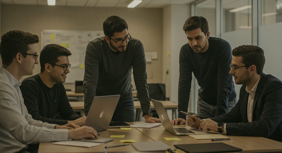 ARAMHub start-up founders collaborating